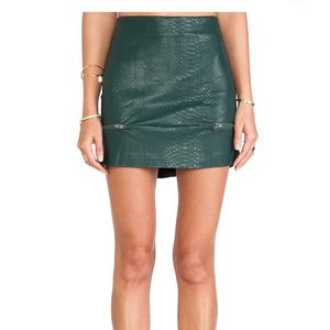 Lovers + Friends Crocodile Evergreen Mini skirt